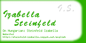 izabella steinfeld business card